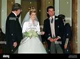 Royalty - Viscount Linley and The Hon. Serena Stanhope Wedding Stock ...