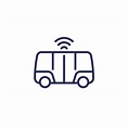 autonomous shuttle bus line icon 20794015 Vector Art at Vecteezy
