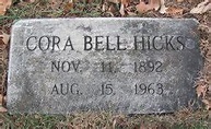 Cora Bell Simpson Hicks (1892-1962) - Mémorial Find a Grave