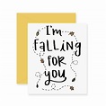 I'm Falling For You Greeting Card | Im falling for you, Seasonal cards ...