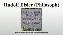 Rudolf Eisler (Philosoph) - YouTube