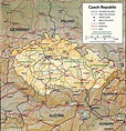 República Checa Mapa del País | Mapa de la Geografía Regional de ...