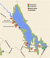 Map of Lake Berryessa, Napa Valley, California