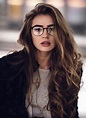 Beautiful Long Hairstyles and Glasses | Looks with Glasses in 2019 ...