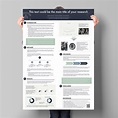 Research Poster template | A0 portrait PowerPoint | dark color classic ...