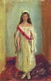 A painting of Grand Duchess Olga Alexandrovna in a court dress, 1895 ...