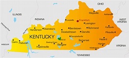 Kentucky Map - Guide of the World