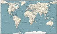 Mappemonde - Carte, Monde, Papiers Peints - SublimeWall