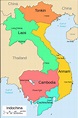 Indochina Mapa | Mapa