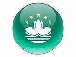 Round icon. Illustration of flag of Macao