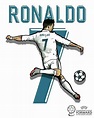 Cristiano Ronaldo of Real Madrid wallpaper. | Dibujo jugador de fútbol ...