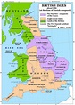 Angleterre au moyen âge en 866 Kent-Essex-Sussex-Wessex-Angles-Est ...