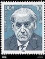 Herbert Warnke (1902-1975), postage stamp, Germany, 1982 Stock Photo ...
