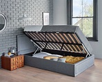 Bailey Single Side Lift Storage Ottoman Bed Frame Available With ...