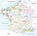 Frankreich Urlaubsregionen Karte