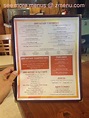 Menu at Frying Pan restaurant, Lusby