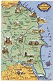 Postcard map of the Yorkshire Coast | Yorkshire england, Yorkshire ...
