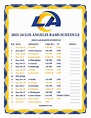 Printable 2023-2024 Los Angeles Rams Schedule