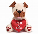 Valentine's Day Pugs & Kisses 10 inch Plush Toy - Walmart.com - Walmart.com