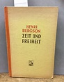 Zeit udn Freiheit. by Bergson Henri:: Akzeptabel (1949) | Kepler ...