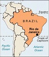 Brazil map Rio de Janeiro - Rio de Janeiro in brazil map (Brazil)