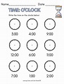 Clock Worksheets - Telling Time to the Hour - Academy Worksheets