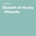 Élisabeth de Vaudey - Wikipedia | Wikipedia