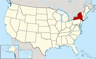 Large location map of New York state | New York state | USA | Maps of ...