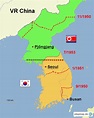 StepMap - Koreakrieg - Landkarte für Asien