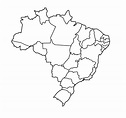 Mapas de Brasil para colorear y descargar | Colorear imágenes