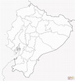 Dibujo de Mapa de Ecuador para colorear | Dibujos para colorear ...