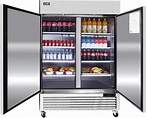 Amazon.com: 2 Door Commercial Refrigerator, Stainless Steel Upright ...