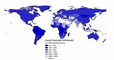 Annual freshwater withdrawals - Vivid Maps