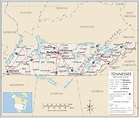 Map of the State of Tennessee, USA - Nations Online Project