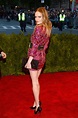 Kate Bosworth showed off her long legs in a bright pink beaded | Met ...