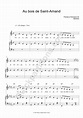 Partition piano Au bois de Saint-Amand - Barbara (Partition Digitale)