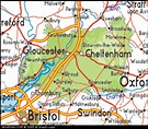 Map of Gloucestershire, England, UK Map, UK Atlas