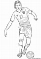 Edinson Cavani Fifa World Cup Football Coloring page Printable