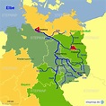StepMap - Fluss Elbe - Landkarte für Deutschland