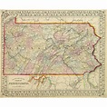 Map - Pennsylvania, 1867 - Original Art, Antique Maps & Prints