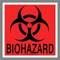 Biohazard Sticker for Labeling Medical Wastes for Disposal