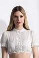 Dirndl Bluse hochgeschlossen ecru - Dirndlblusen Hochgeschlossen ...