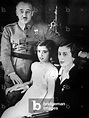 General Francisco Franco with his wife and their daughter Maria del ...