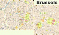 Carte de Bruxelles - Plusieurs cartes de la ville en Belgique