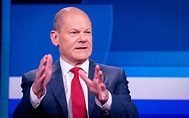 SPD-Kanzlerkandidat Olaf Scholz in der ARD-Sendung "Farbe bekennen"