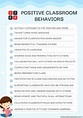 Printable Positive Classroom Behaviors List [PDF Included] - Number Dyslexia