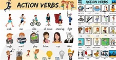 Action Verbs: List Of 50 Common Action Verbs With Pictures - 7 E S L