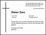 Traueranzeigen von Dieter Zorc | Trauer-in-NRW.de