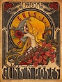 Art nouveau Mucha inspired poster for GN'R show in Lisbon | Vintage ...