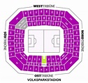 Volksparkstadion Seating Chart with Rows and Seat Numbers 2024